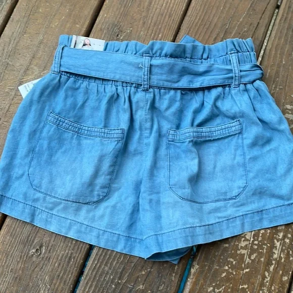 NWT Rewash Chambray Paper Bag Shorts - Picture 4 of 8